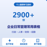 2900份企业日常管理常用表格 免费分享 网盘下载-搞砸网络-www.gaoza.cn