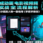 免费下载！零门槛上手AI动画教程 剧本分镜人物统一全流程（网盘下载）-搞砸网络-www.gaoza.cn
