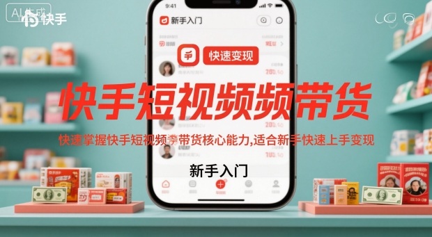 快手短视频带货，快速掌握快手短视频带货核心能力，适合新手快速上手变现-搞砸网络-www.gaoza.cn