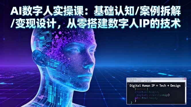 （16317期）AI数字人实操课：基础认知/案例拆解/变现设计，从零搭建数字人IP的技术-搞砸网络-www.gaoza.cn