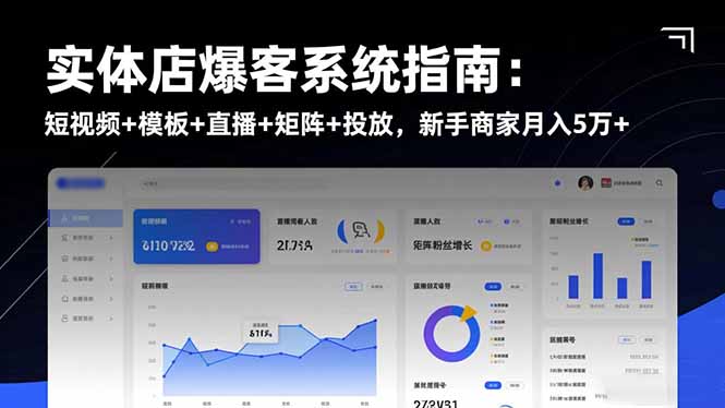 实体店爆客系统指南：短视频+模板+直播+矩阵+投放，新手商家月入5万+-搞砸网络-www.gaoza.cn