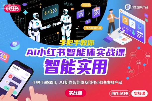 AI小红书智能体实战课，手把手教你用AI制作智能体及创作小红书虚拟产品，提效+内容商业化-搞砸网络-www.gaoza.cn