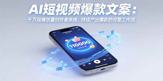 （15569期）AI短视频爆款文案：千万级播放量创作者亲授，持续产出爆款的完整工作流-搞砸网络-www.gaoza.cn