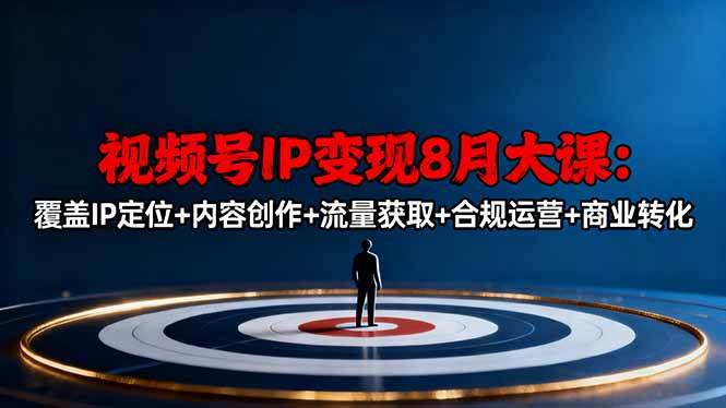 （16361期）视频号IP变现8月大课，覆盖IP定位+内容创作+流量获取+合规运营+商业转化-搞砸网络-www.gaoza.cn