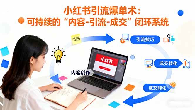 （16362期）小红书引流爆单术：构建一套低成本 可持续的“内容-引流-成交”闭环系统-搞砸网络-www.gaoza.cn
