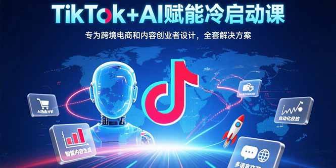 （15561期）TikTok+AI赋能冷启动课：专为跨境电商和内容创业者设计，全套解决方案-搞砸网络-www.gaoza.cn