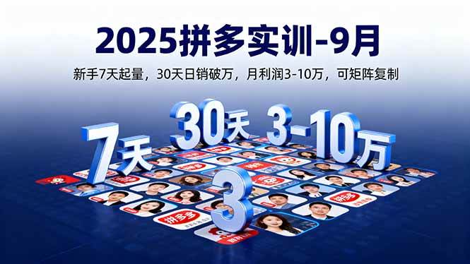 （16008期）2025拼多多实训-9月：新手7天起量,30天日销破万,月利润3-10万,可矩阵复制-搞砸网络-www.gaoza.cn