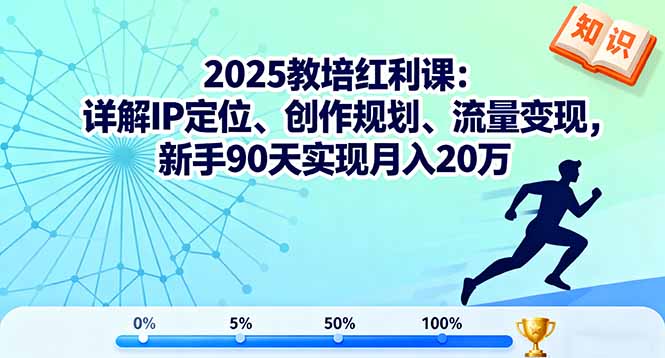 2025教培红利课：详解IP定位、创作规划、流量变现，新手90天实现月入20万-搞砸网络-www.gaoza.cn
