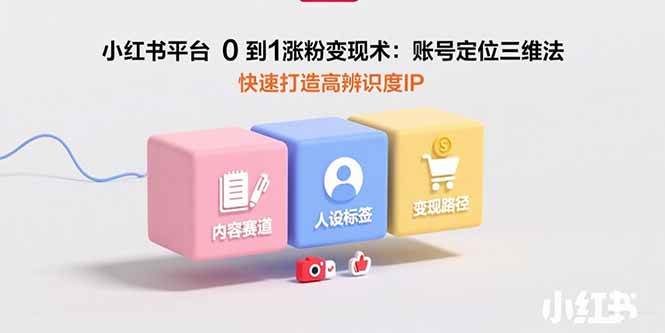（15656期）小红书平台0到1涨粉变现术：账号定位三维法，快速打造高辨识度IP-搞砸网络-www.gaoza.cn