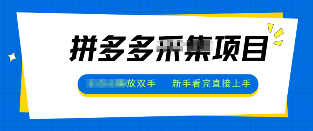 拼多多电商采集，一小时50+，操作简单，零投资-搞砸网络-www.gaoza.cn