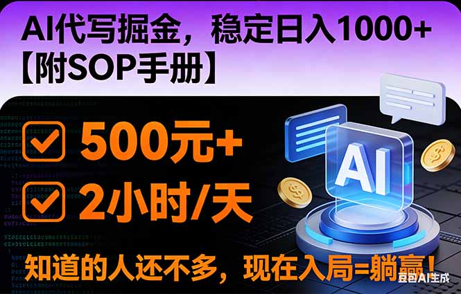 2026风口项目,AI代写掘金，稳定日入1000+，掌握核心技能【附SOP手册】-搞砸网络-www.gaoza.cn