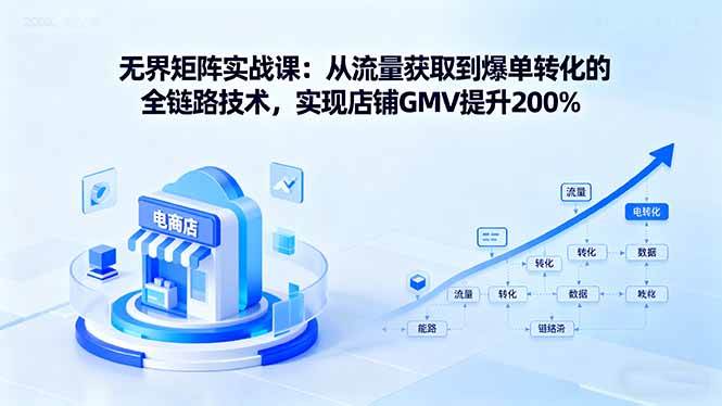 （16104期）无界矩阵实战课：从流量获取到爆单转化的全链路技术，实现店铺GMV提升200%-搞砸网络-www.gaoza.cn