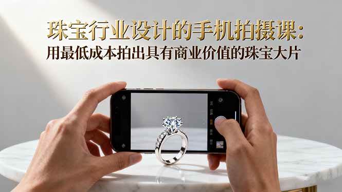 （16385期）珠宝行业设计的手机拍摄课：用最低成本拍出具有商业价值的珠宝大片！-搞砸网络-www.gaoza.cn