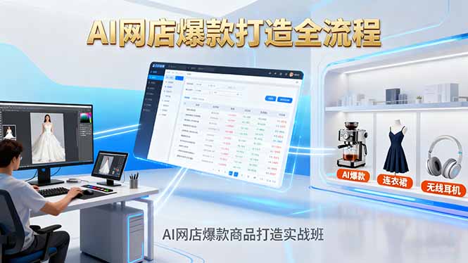 AI网店爆款商品打造实战班：AI技术实现商品图智能处理，快速搭建AI网店-搞砸网络-www.gaoza.cn