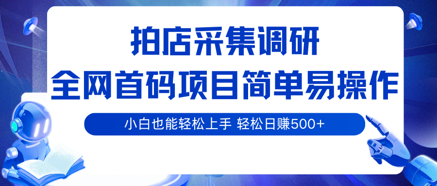 拍店采集调研，全网首码项目，简单易操作， 小白也能轻松上手，轻松日赚500+-搞砸网络-www.gaoza.cn