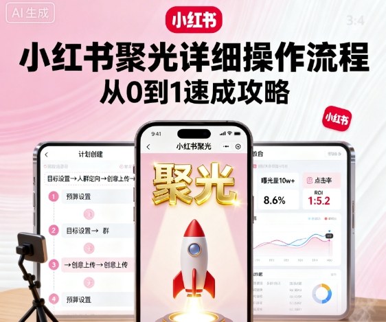 小红书聚光详细操作流程，小红书聚光从0到1速成攻略-搞砸网络-www.gaoza.cn