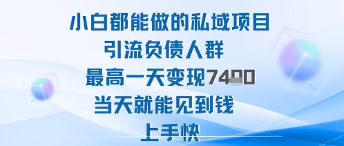 2025年小白都能做的私域项目引流负债人群最高一天变现1k+高变现难度低当天就能见到钱上手快-搞砸网络-www.gaoza.cn