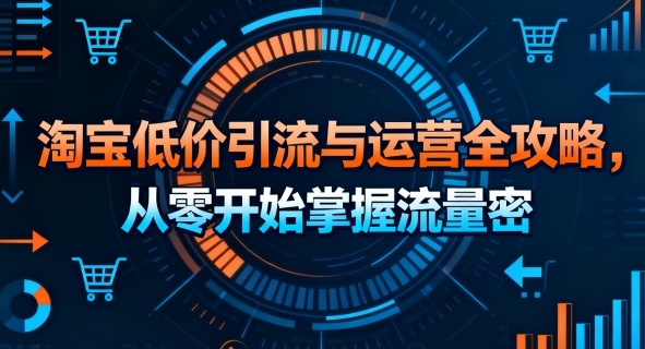 淘宝低价引流与运营全攻略，从零开始掌握流量密码-搞砸网络-www.gaoza.cn