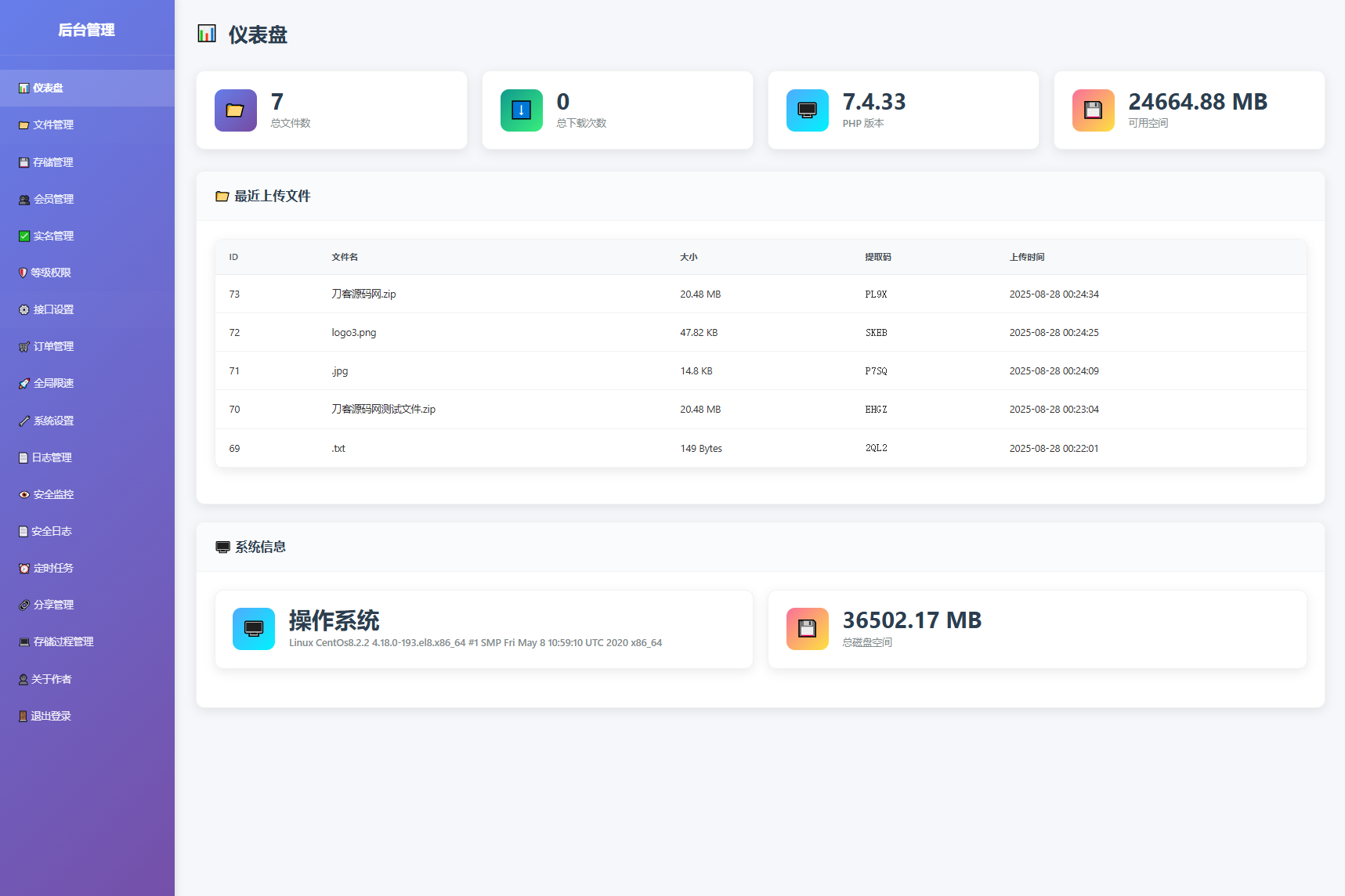 9月更新 临时文件快传系统源码 全开源附教程-搞砸网络-www.gaoza.cn