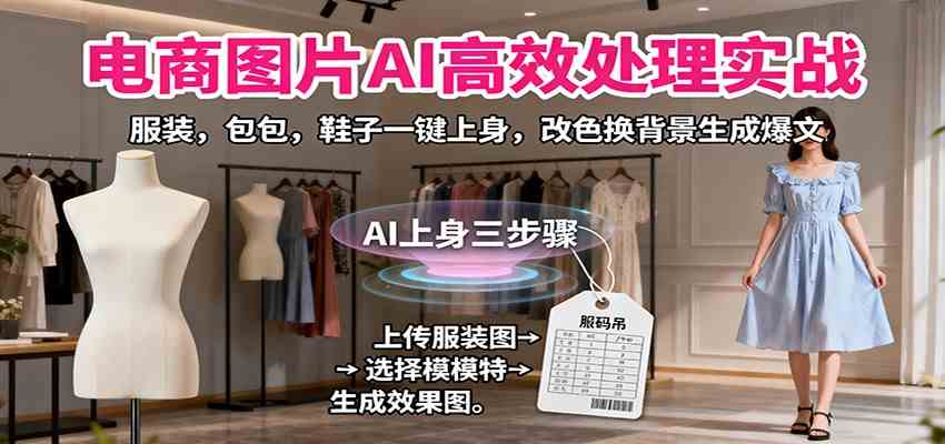 电商图片AI高效处理实战，服装，包包，鞋子一键上身，改色换背景生成爆文-搞砸网络-www.gaoza.cn