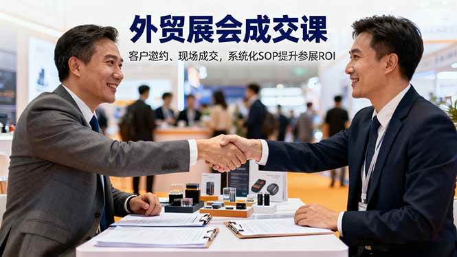 （16356期）外贸展会成交课，含目标制定、客户邀约、现场成交，系统化SOP提升参展ROI-搞砸网络-www.gaoza.cn