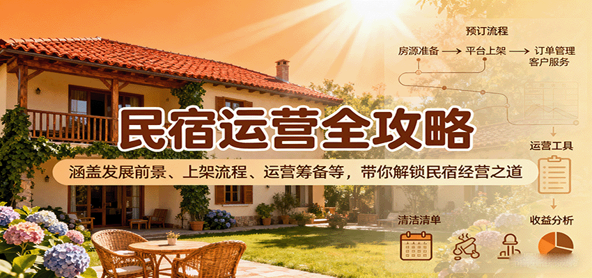 民宿运营全攻略：涵盖发展前景、上架流程、运营筹备等，带你解锁民宿经营之道-搞砸网络-www.gaoza.cn