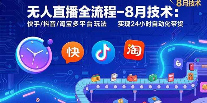 （15635期）无人直播全流程-8月技术：快手/抖音/淘宝多平台玩法 实现24小时自动化带货-搞砸网络-www.gaoza.cn