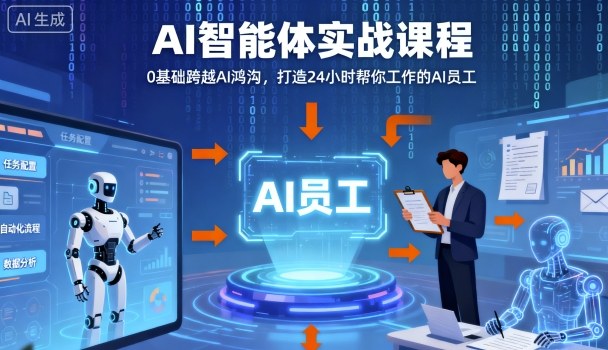 Ai智能体实战课程，0基础跨越Ai鸿沟，打造24小时帮你工作的Ai员工，打破常规，以实战定义Ai-搞砸网络-www.gaoza.cn