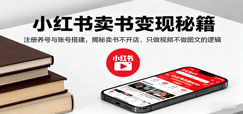 小红书卖书变现秘籍，注册养号与账号搭建，揭秘卖书不开店、只做视频不做图文的逻辑-搞砸网络-www.gaoza.cn