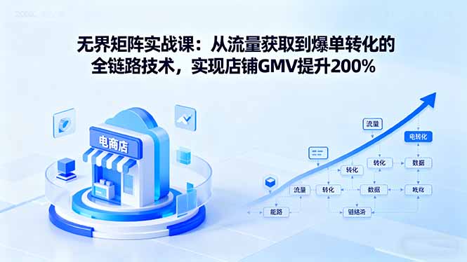无界矩阵实战课：从流量获取到爆单转化的全链路技术，实现店铺GMV提升200%-搞砸网络-www.gaoza.cn