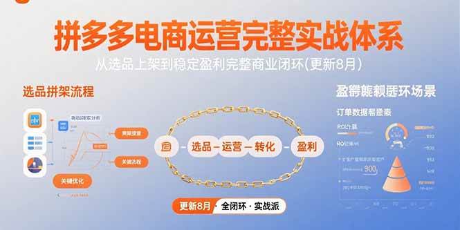 （15579期）拼多多电商运营完整实战体系，从选品上架到稳定盈利完整商业闭环(更新8月)-搞砸网络-www.gaoza.cn