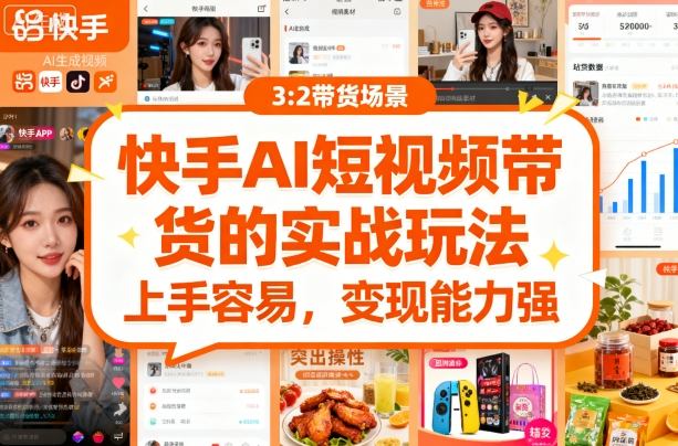 快手ai短视频带货的实战玩法，上手容易，变现能力强-搞砸网络-www.gaoza.cn
