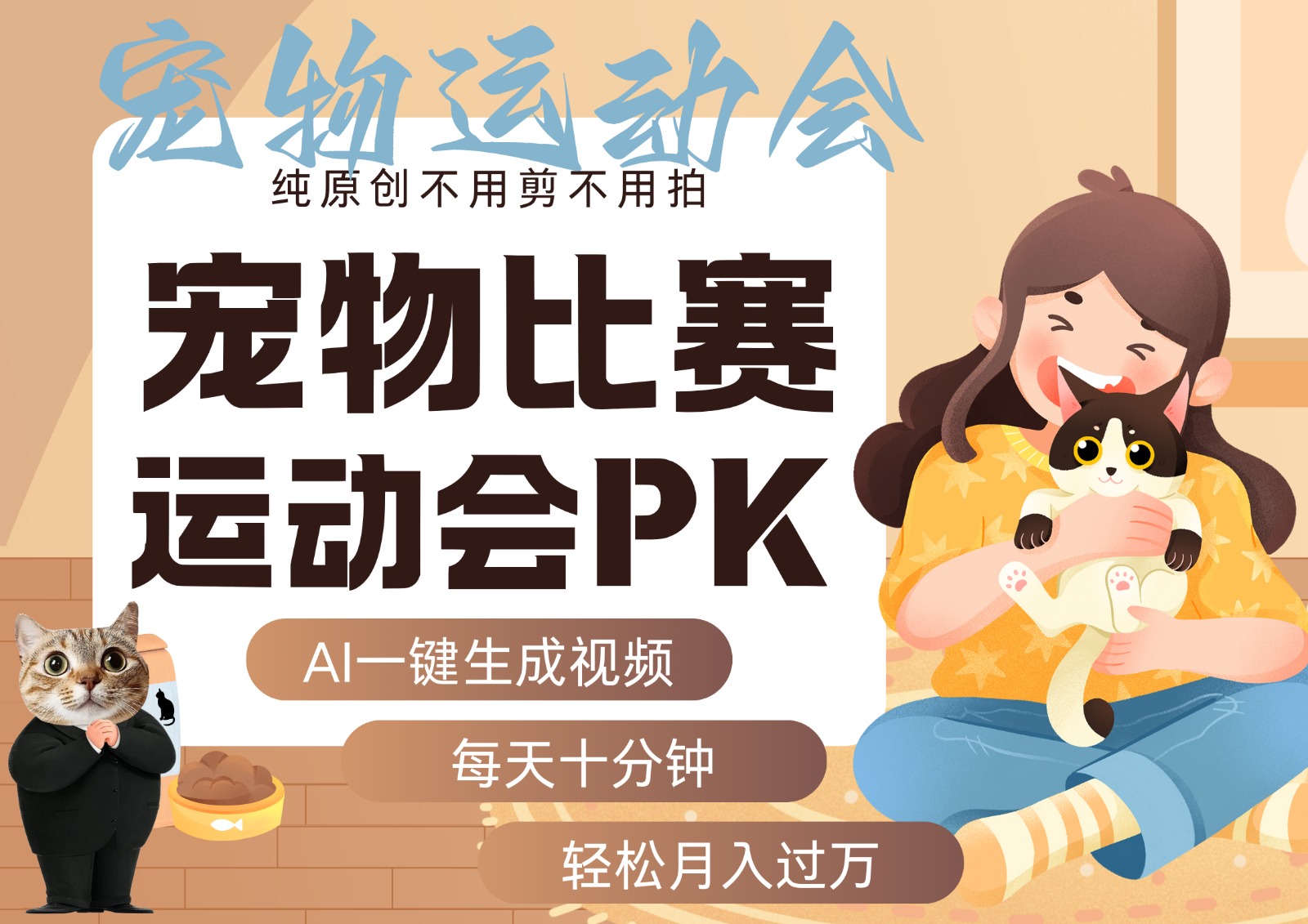 AI萌宠运动员跳水 射击 篮球 足球比赛 每天十分钟 附详细提示词文案库 代替做…-搞砸网络-www.gaoza.cn