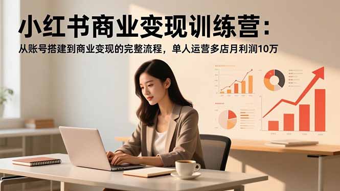 小红书商业变现训练营：从账号搭建到商业变现的完整流程，单人运营多店月利润10万-搞砸网络-www.gaoza.cn