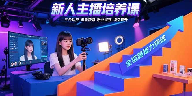 （15701期）新人主播培养课：平台适应-流量获取-粉丝留存-收益提升 全链路能力突破-搞砸网络-www.gaoza.cn