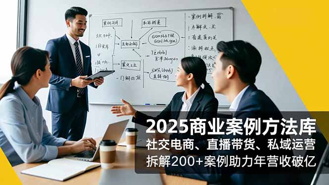 2025商业案例方法库，社交电商、直播带货、私域运营，拆解200+案例助力年营收破亿-搞砸网络-www.gaoza.cn