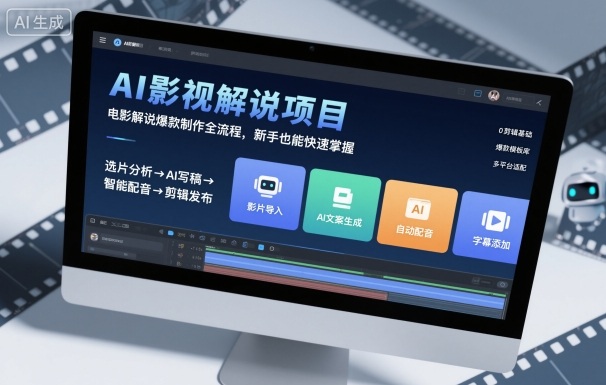 AI影视解说项目，电影解说爆款制作全流程，新手也能快速掌握-搞砸网络-www.gaoza.cn