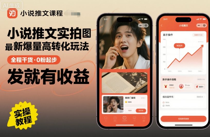 小说推文实拍双图文最新爆量高转化玩法，全程干货，0粉起步，发就有收益-搞砸网络-www.gaoza.cn