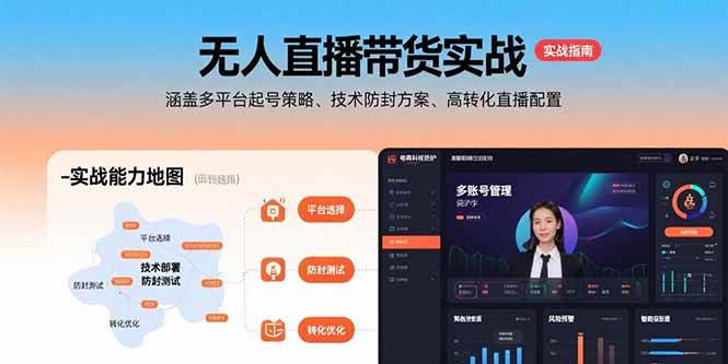 （15622期）无人直播带货实战，涵盖多平台起号策略、技术防封方案、高转化直播配置-搞砸网络-www.gaoza.cn