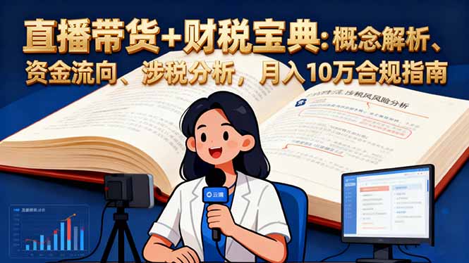 直播带货+财税宝典：概念解析、资金流向、涉税分析，月入10万合规指南-搞砸网络-www.gaoza.cn