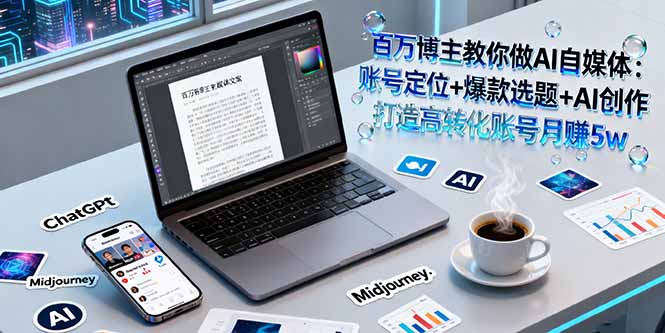 百万博主教你做AI自媒体：账号定位+爆款选题+AI创作 打造高转化账号月赚5w-搞砸网络-www.gaoza.cn