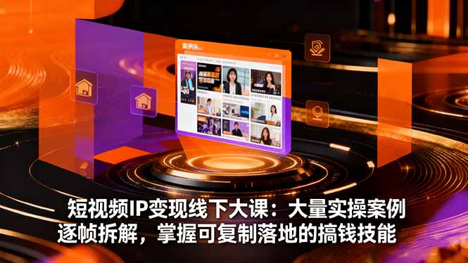 短视频IP变现线下大课：大量实操案例逐帧拆解，掌握可复制落地的搞钱技能-搞砸网络-www.gaoza.cn