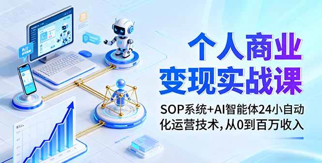（16111期）个人商业变现实战课：SOP系统+AI智能体24小自动化运营技术，从0到百万收入-搞砸网络-www.gaoza.cn