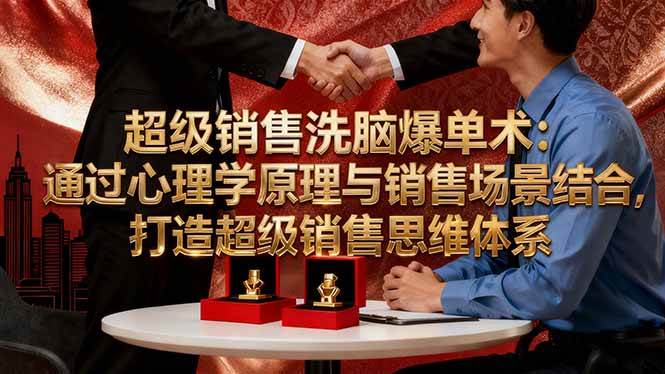 （16370期）超级销售洗脑爆单术：通过心理学原理与销售场景结合,打造超级销售思维体系-搞砸网络-www.gaoza.cn