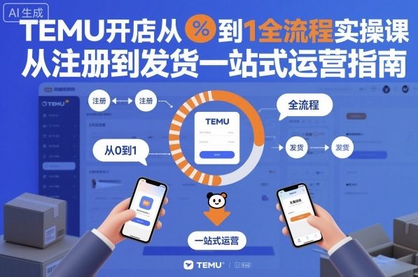 TEMU开店从0到1全流程实操课，从注册到发货一站式运营指南-搞砸网络-www.gaoza.cn