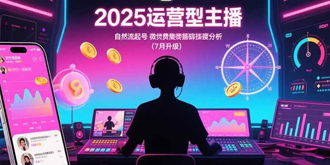 （15508期）2025运营型主播：自然流起号，微付费投放技巧，罗盘数据深度解析(7月更新)-搞砸网络-www.gaoza.cn