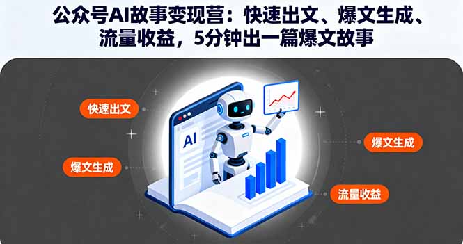 公众号AI故事变现营：快速出文、爆文生成、流量收益，5分钟出一篇爆文故事-搞砸网络-www.gaoza.cn