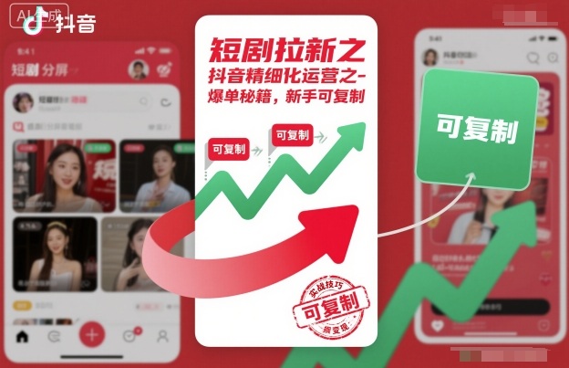 短剧拉新之抖音精细化运营之爆单秘籍，新手可复制-搞砸网络-www.gaoza.cn