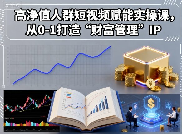 高净值人群短视频赋能实操课，从0-1打造“财富管理”IP-搞砸网络-www.gaoza.cn