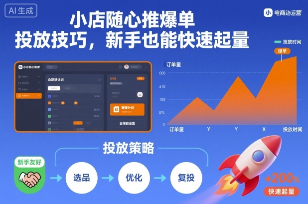 小店随心推爆单投放技巧，新手也能快速起量-搞砸网络-www.gaoza.cn